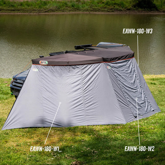 180 Degree 4WD Awning - Side Wall w Door