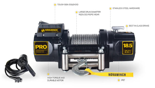Pro Series Electric Winch 18,500lb 12V